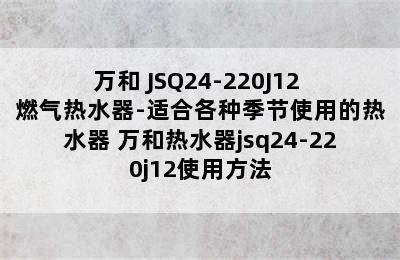 万和 JSQ24-220J12 燃气热水器-适合各种季节使用的热水器 万和热水器jsq24-220j12使用方法